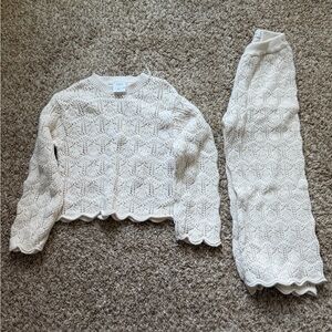 Zara Cream Knit Sweater and bottom- SZ 4/5t